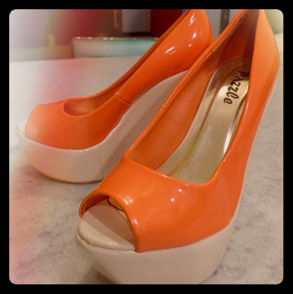 Platform leather shoes